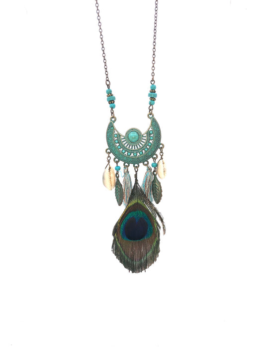 Copper Peacock Neckless - The Western Kings Empire